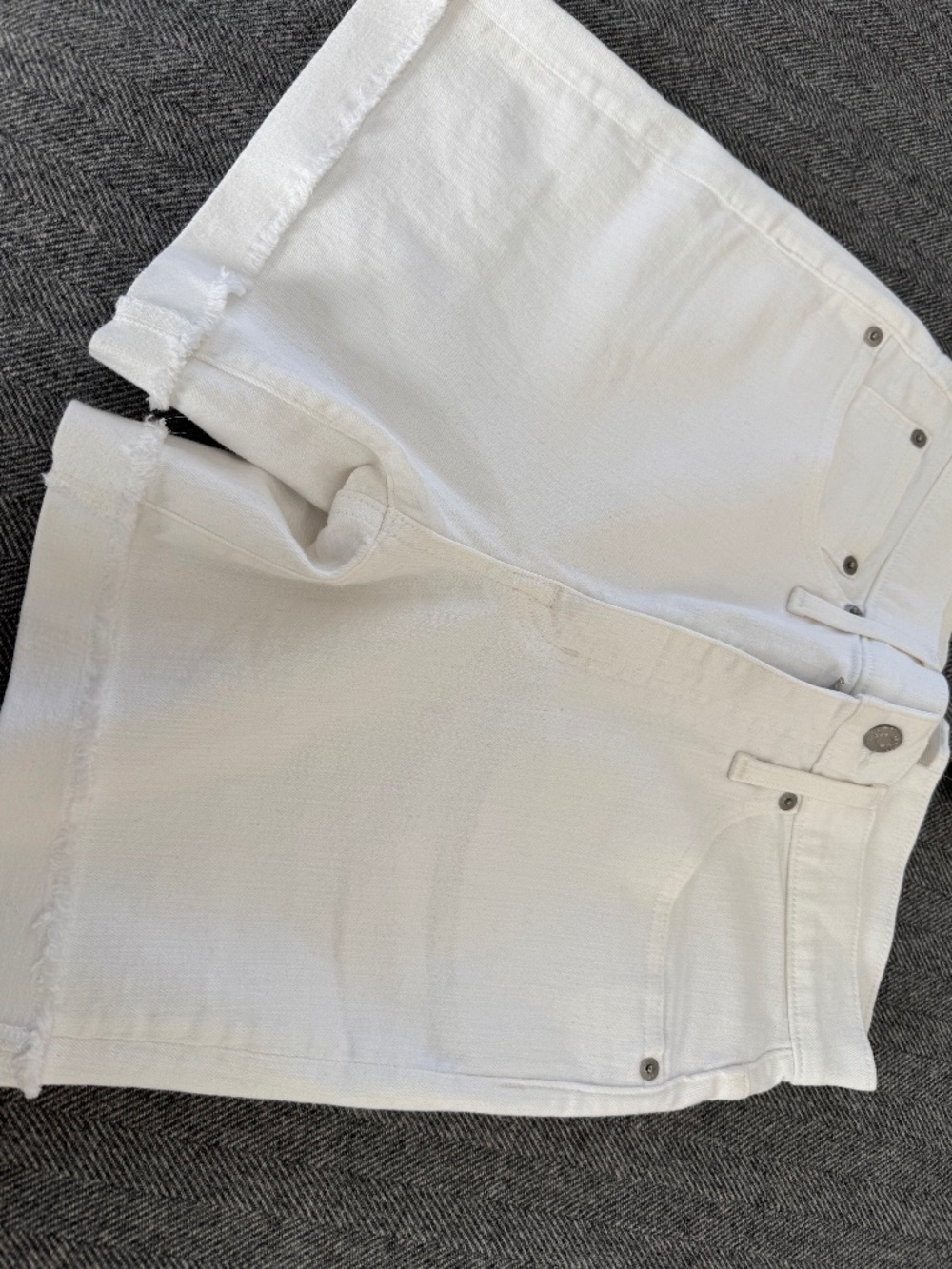 NWT, JCREW, WHITE DENIM SHORTS, WITH ROLLED CUFF